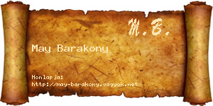 May Barakony névjegykártya